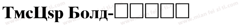 TmsCyr Bold字体转换